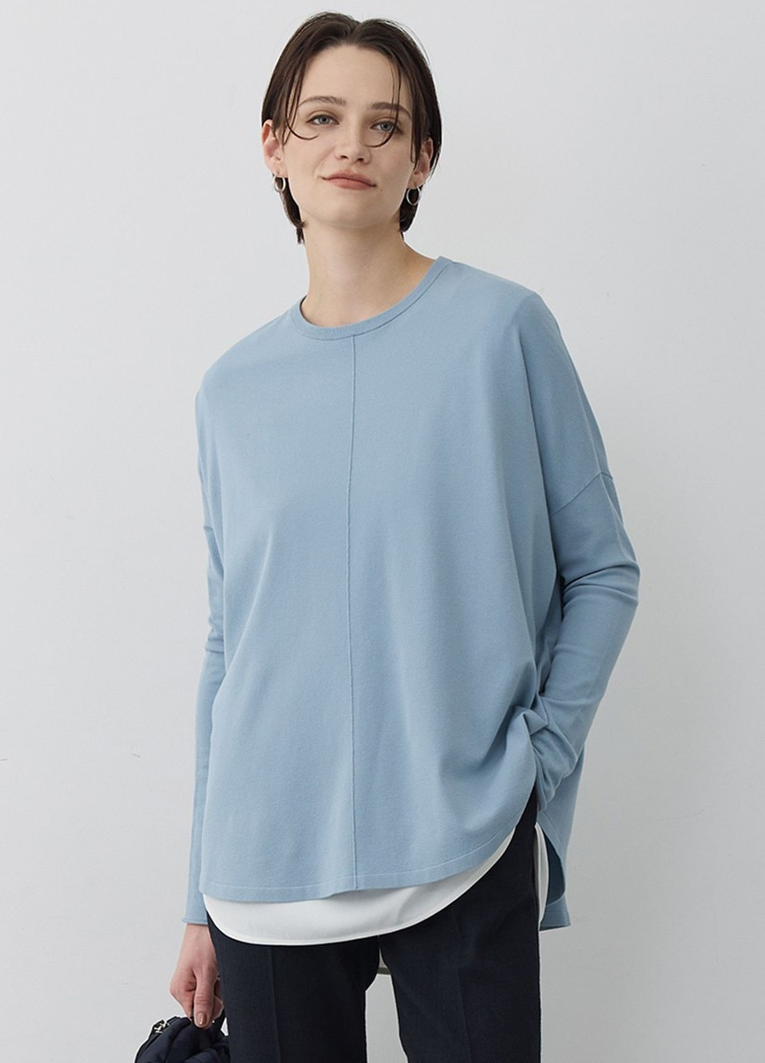 定番寬版圓領針織衫